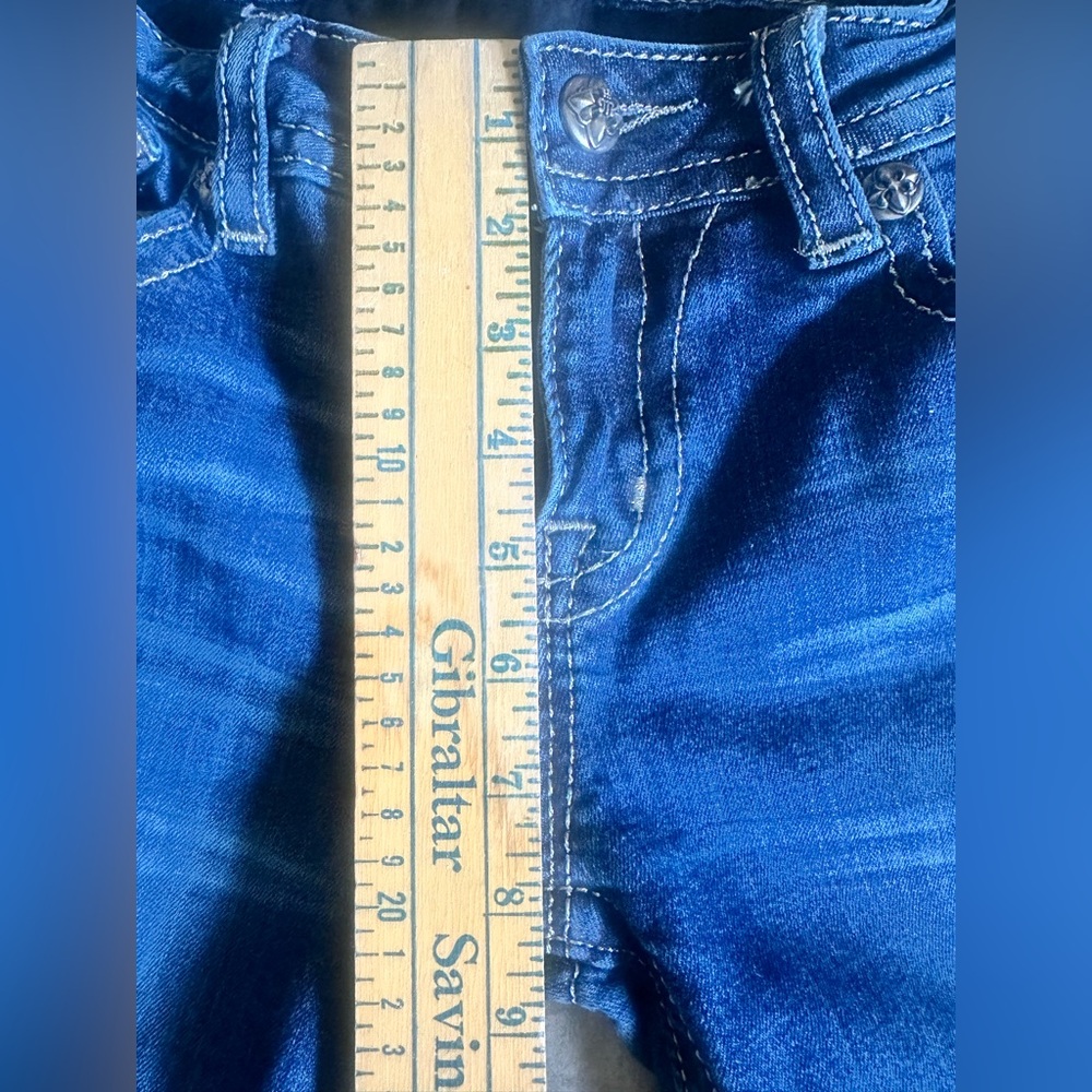 Miss Me Dark Blue Boot Cut Jeans embellished - Picture 6 of 7